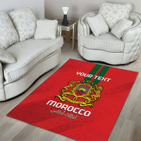 Custom Morocco Football Area Rug Go Lionesses of Atlas - Wonder Print Shop