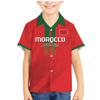 Custom Morocco Football Family Matching Mermaid Dress and Hawaiian Shirt Go Lionesses of Atlas - Wonder Print Shop