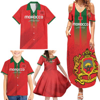 Custom Morocco Football Family Matching Summer Maxi Dress and Hawaiian Shirt Go Lionesses of Atlas - Wonder Print Shop