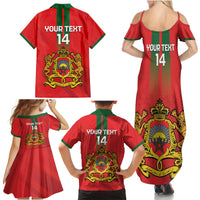 Custom Morocco Football Family Matching Summer Maxi Dress and Hawaiian Shirt Go Lionesses of Atlas - Wonder Print Shop