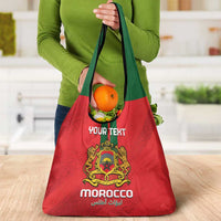 Custom Morocco Football Grocery Bag Go Lionesses of Atlas