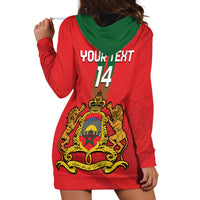 Custom Morocco Football Hoodie Dress Go Lionesses of Atlas - Wonder Print Shop