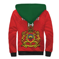 Custom Morocco Football Sherpa Hoodie Go Lionesses of Atlas - Wonder Print Shop