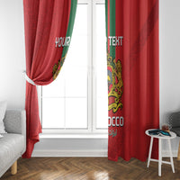 Custom Morocco Football Window Curtain Go Lionesses of Atlas - Wonder Print Shop