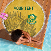 Custom South Africa Soccer Beach Blanket Go Banyana Banyana Proteas - Wonder Print Shop