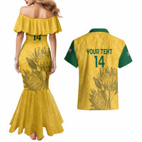 Custom South Africa Soccer Couples Matching Mermaid Dress and Hawaiian Shirt Go Banyana Banyana Proteas - Wonder Print Shop