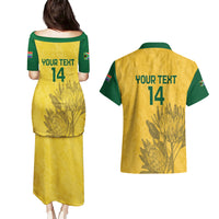 Custom South Africa Soccer Couples Matching Puletasi and Hawaiian Shirt Go Banyana Banyana Proteas - Wonder Print Shop