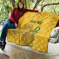 Custom South Africa Soccer Quilt Go Banyana Banyana Proteas - Wonder Print Shop