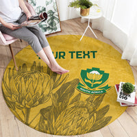 Custom South Africa Soccer Round Carpet Go Banyana Banyana Proteas