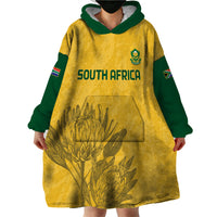 Custom South Africa Soccer Wearable Blanket Hoodie Go Banyana Banyana Proteas - Wonder Print Shop