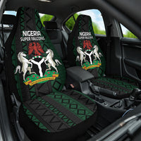 Nigeria Football Car Seat Cover Go Super Falcons African Pattern - Wonder Print Shop