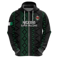 Custom Nigeria Football Hoodie Go Super Falcons African Pattern - Wonder Print Shop