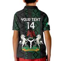 Custom Nigeria Football Kid Polo Shirt Go Super Falcons African Pattern - Wonder Print Shop