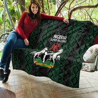Nigeria Football Quilt Go Super Falcons African Pattern - Wonder Print Shop