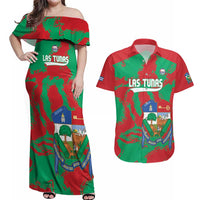 La Tunas 2025 Baseball Custom Couples Matching Off Shoulder Maxi Dress and Hawaiian Shirt Cuba Go Champions