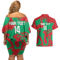 La Tunas 2025 Baseball Custom Couples Matching Off Shoulder Short Dress and Hawaiian Shirt Cuba Go Champions