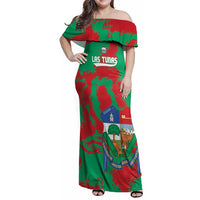 La Tunas 2025 Baseball Custom Family Matching Off Shoulder Maxi Dress and Hawaiian Shirt Cuba Go Champions