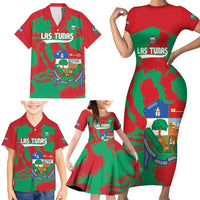 La Tunas 2025 Baseball Custom Family Matching Short Sleeve Bodycon Dress and Hawaiian Shirt Cuba Go Champions