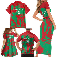 La Tunas 2025 Baseball Custom Family Matching Short Sleeve Bodycon Dress and Hawaiian Shirt Cuba Go Champions
