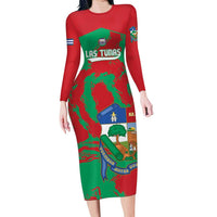 La Tunas 2025 Baseball Custom Long Sleeve Bodycon Dress Cuba Go Champions