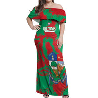 La Tunas 2025 Baseball Custom Off Shoulder Maxi Dress Cuba Go Champions