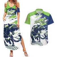 Kane County 2025 Baseball Custom Couples Matching Summer Maxi Dress and Hawaiian Shirt Come On Cougar