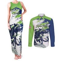 Kane County 2025 Baseball Custom Couples Matching Tank Maxi Dress and Long Sleeve Button Shirt Come On Cougar
