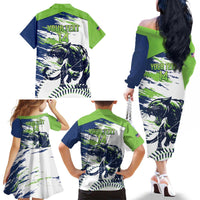 Kane County 2025 Baseball Custom Family Matching Off The Shoulder Long Sleeve Dress and Hawaiian Shirt Come On Cougar