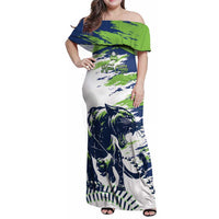 Kane County 2025 Baseball Custom Family Matching Off Shoulder Maxi Dress and Hawaiian Shirt Come On Cougar