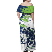 Kane County 2025 Baseball Custom Family Matching Off Shoulder Maxi Dress and Hawaiian Shirt Come On Cougar