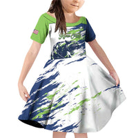 Kane County 2025 Baseball Custom Family Matching Off Shoulder Short Dress and Hawaiian Shirt Come On Cougar