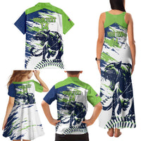 Kane County 2025 Baseball Custom Family Matching Tank Maxi Dress and Hawaiian Shirt Come On Cougar