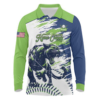 Kane County 2025 Baseball Custom Long Sleeve Polo Shirt Come On Cougar