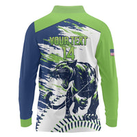 Kane County 2025 Baseball Custom Long Sleeve Polo Shirt Come On Cougar