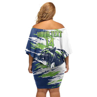 Kane County 2025 Baseball Custom Off Shoulder Short Dress Come On Cougar