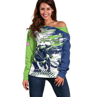 Kane County 2025 Baseball Custom Off Shoulder Sweater Come On Cougar