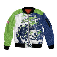 Kane County 2025 Baseball Custom Sleeve Zip Bomber Jacket Come On Cougar