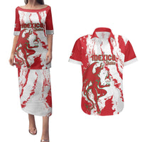 Diablos Rojos 2025 Baseball Custom Couples Matching Puletasi and Hawaiian Shirt Come On Mexico