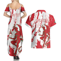 Diablos Rojos 2025 Baseball Custom Couples Matching Summer Maxi Dress and Hawaiian Shirt Come On Mexico