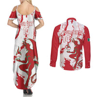 Diablos Rojos 2025 Baseball Custom Couples Matching Summer Maxi Dress and Long Sleeve Button Shirt Come On Mexico