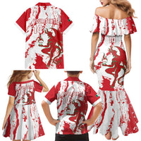 Diablos Rojos 2025 Baseball Custom Family Matching Mermaid Dress and Hawaiian Shirt Come On Mexico