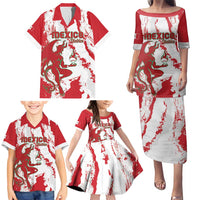 Diablos Rojos 2025 Baseball Custom Family Matching Puletasi and Hawaiian Shirt Come On Mexico
