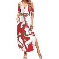 Diablos Rojos 2025 Baseball Custom Family Matching Summer Maxi Dress and Hawaiian Shirt Come On Mexico