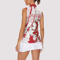 Diablos Rojos 2025 Baseball Custom Women Sleeveless Polo Shirt Come On Mexico