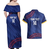Chinandega 2025 Baseball Custom Couples Matching Off Shoulder Maxi Dress and Hawaiian Shirt Come On Tigres