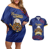 Chinandega 2025 Baseball Custom Couples Matching Off Shoulder Short Dress and Hawaiian Shirt Come On Tigres