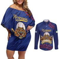 Chinandega 2025 Baseball Custom Couples Matching Off Shoulder Short Dress and Long Sleeve Button Shirt Come On Tigres