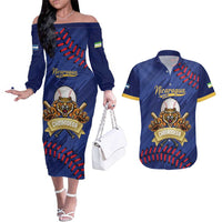 Chinandega 2025 Baseball Custom Couples Matching Off The Shoulder Long Sleeve Dress and Hawaiian Shirt Come On Tigres