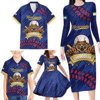 Chinandega 2025 Baseball Custom Family Matching Long Sleeve Bodycon Dress and Hawaiian Shirt Come On Tigres