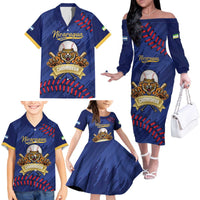 Chinandega 2025 Baseball Custom Family Matching Off The Shoulder Long Sleeve Dress and Hawaiian Shirt Come On Tigres